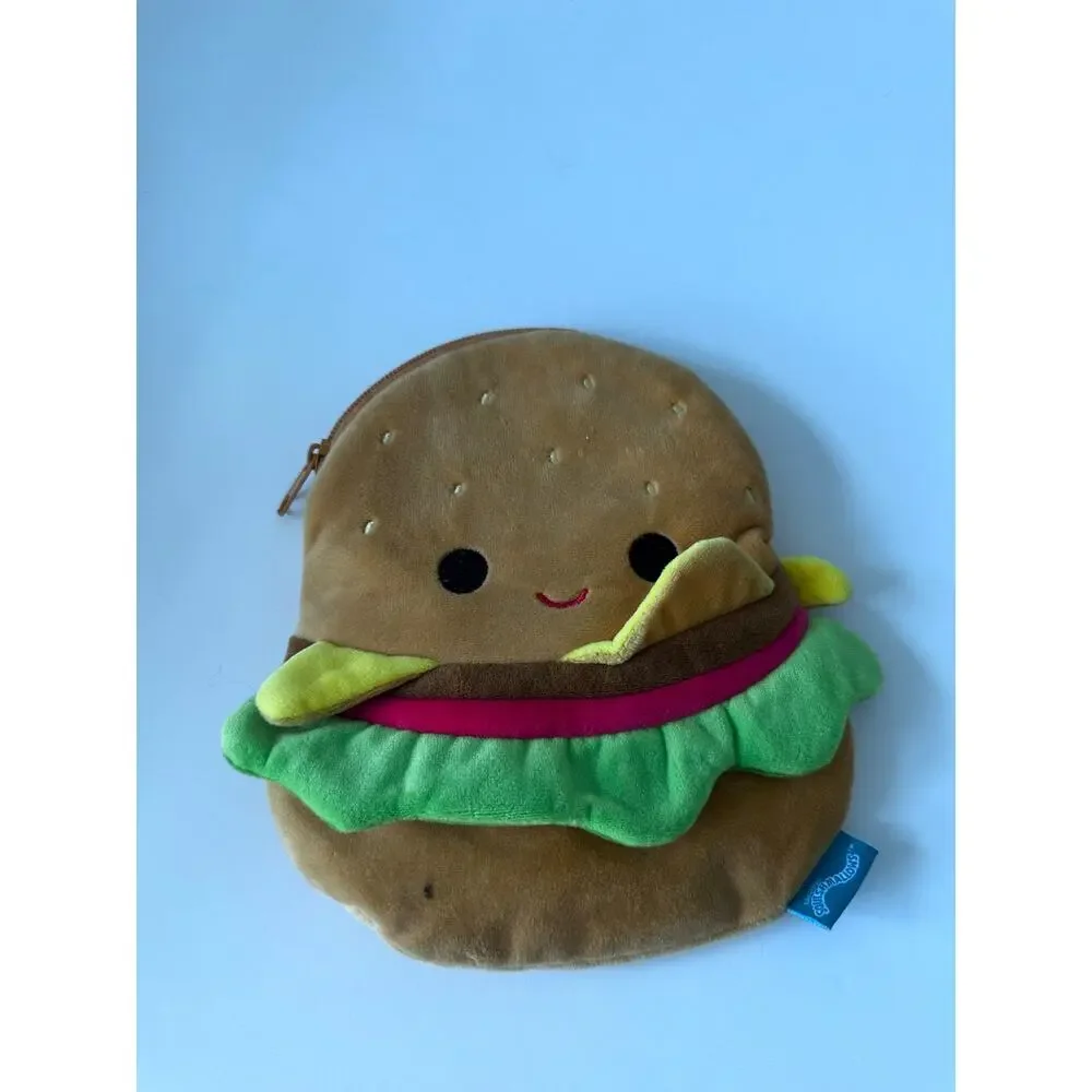 Squishmallows Carl The Cheeseburger Pencil Pouch, Includes Zipper Closure